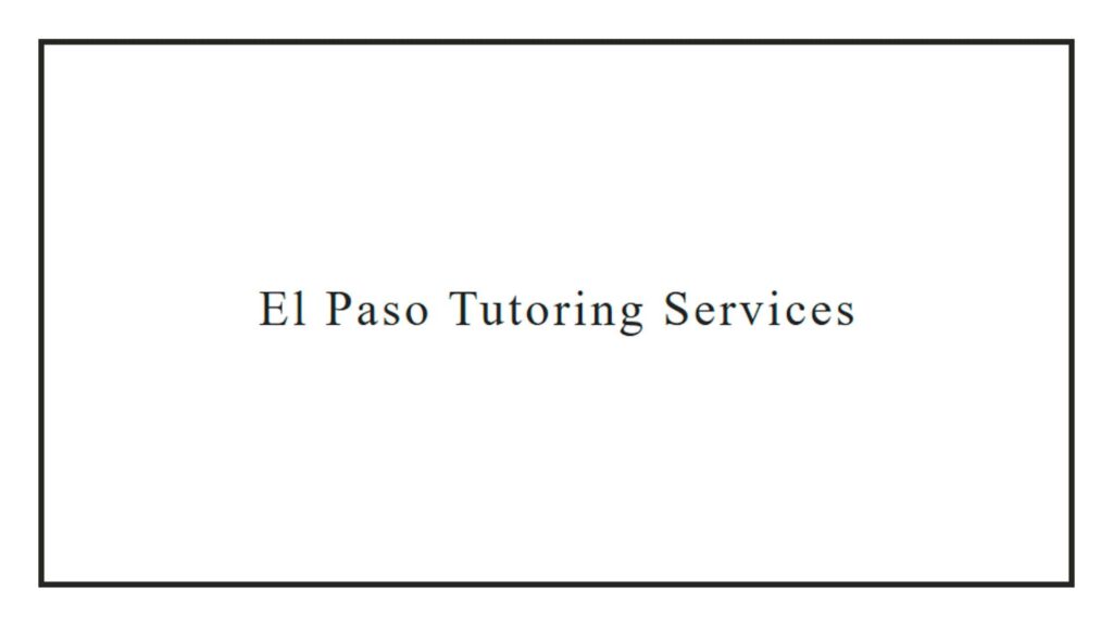 el-paso-tutoring-services